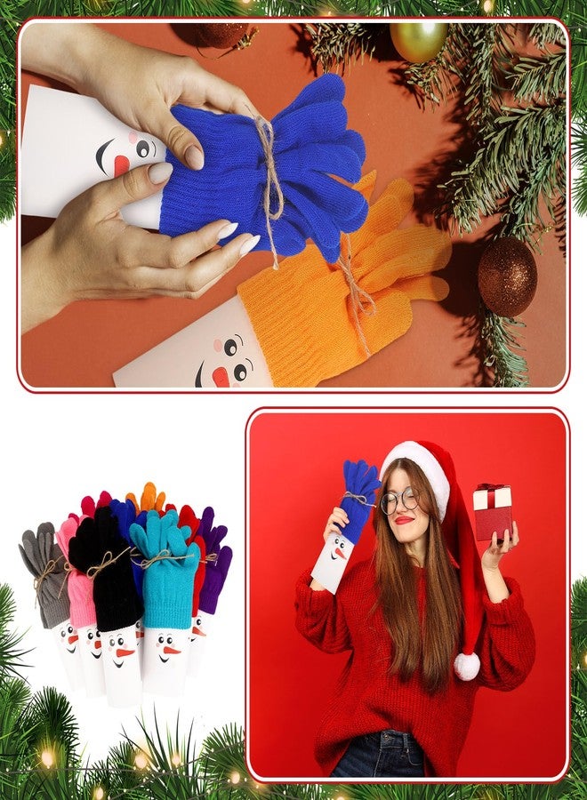 ShinyMatch 10 Pcs Christmas Candy Bar Wrapper with Gloves Snowman Chocolate Bar Kit Candy Wrappers for Winter Christmas Holiday Favor Supplies (No Chocolate) (Bright Style) - Image 5